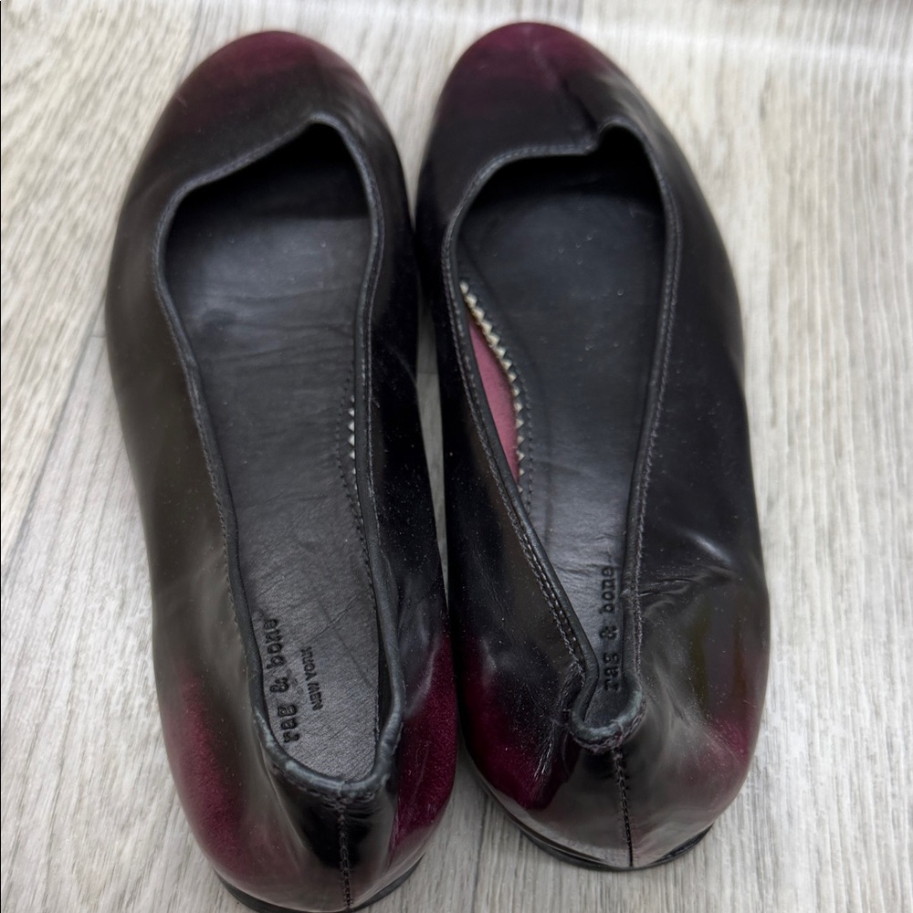 rag & bone Dark Burgundy Women's Flats - Picture 6 of 10